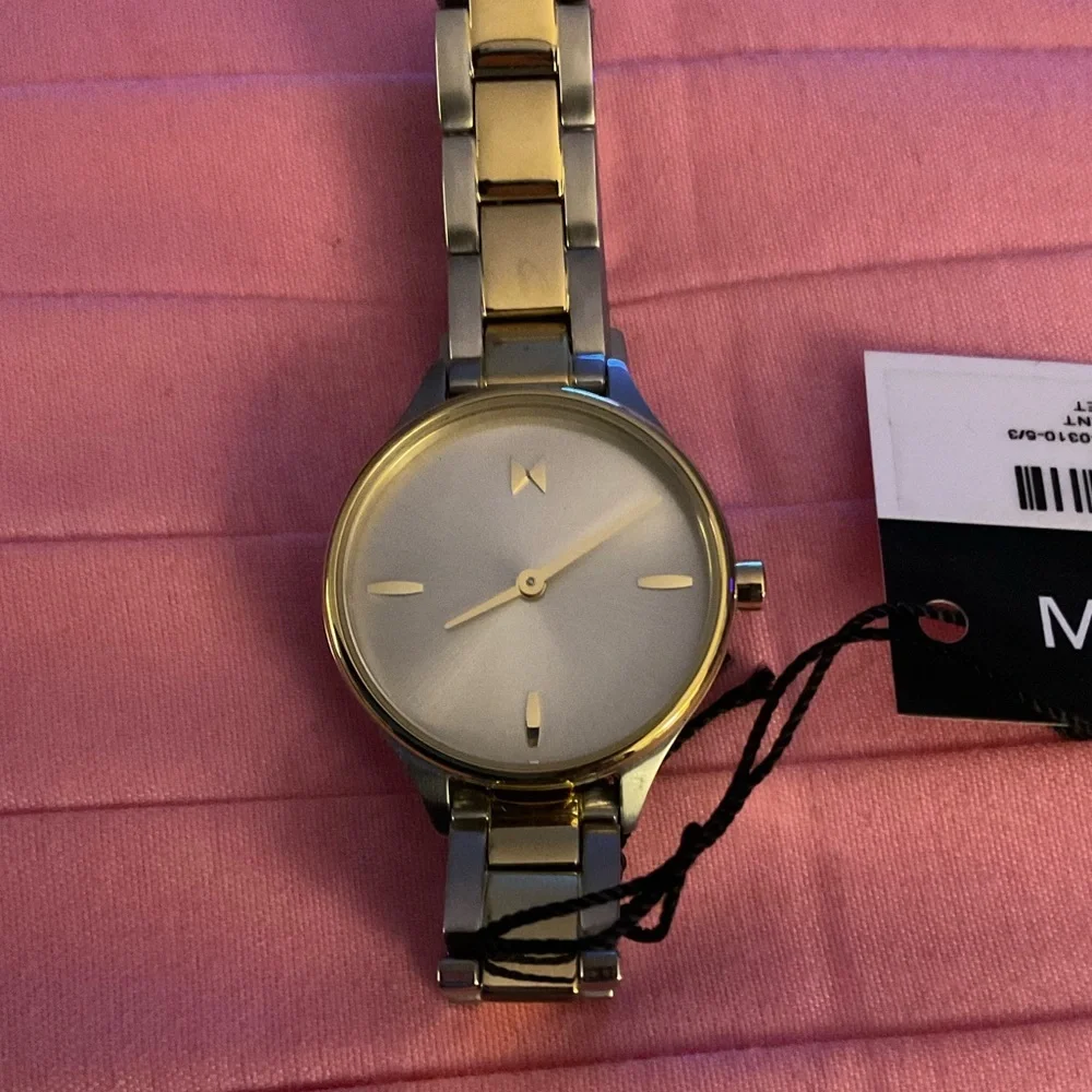 MVMT Two-Tone Gold and Silver Bracelet Band Women’s Watch.